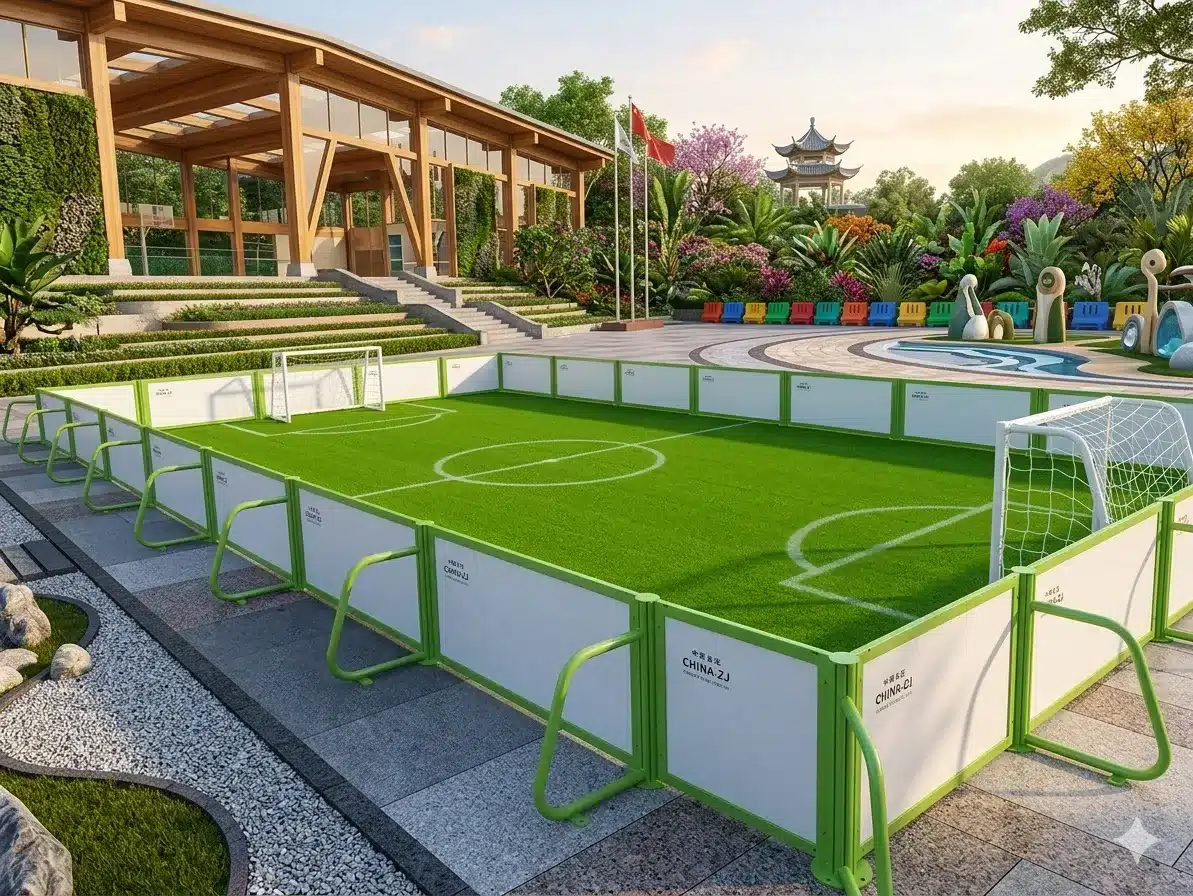 تصميم ملعب كرة قدم صغير،