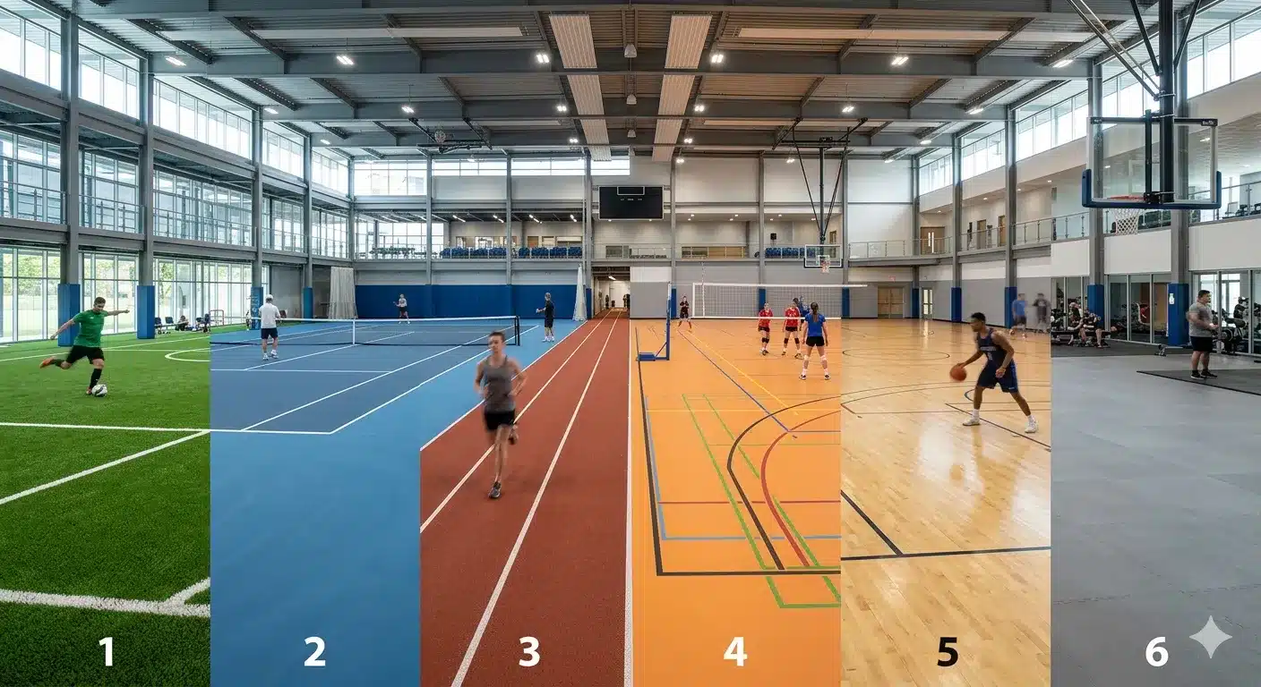 انواع ارضيات الملاعب الرياضية