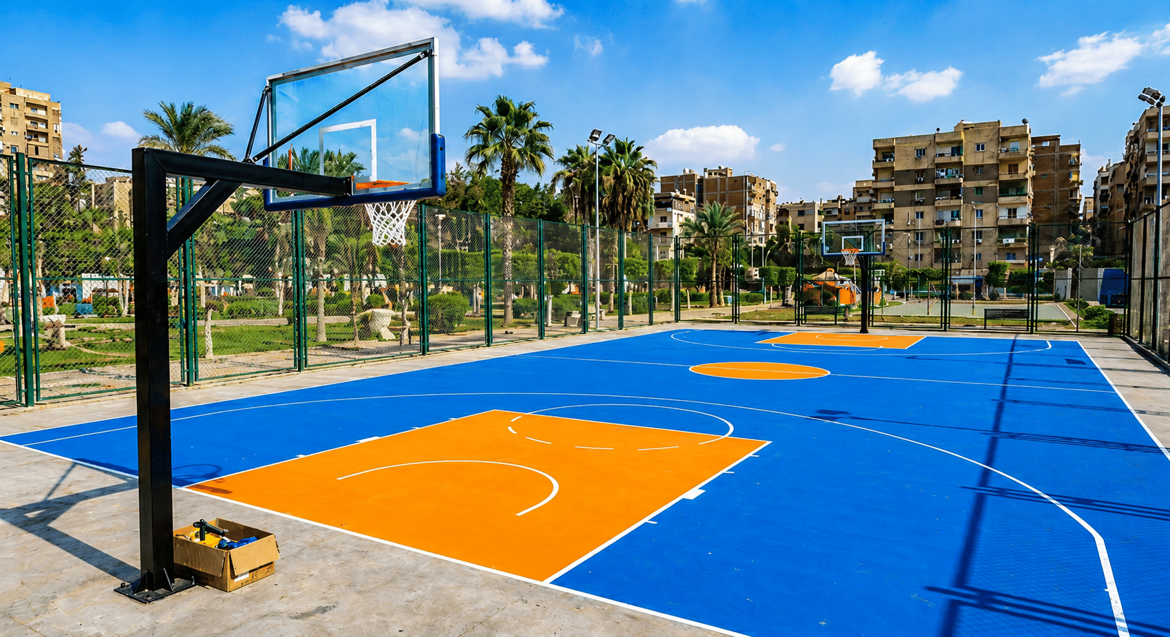تجهيز ملاعب كرة السلة